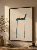 Yellow Rider on a Blue Horse - Görsel 2